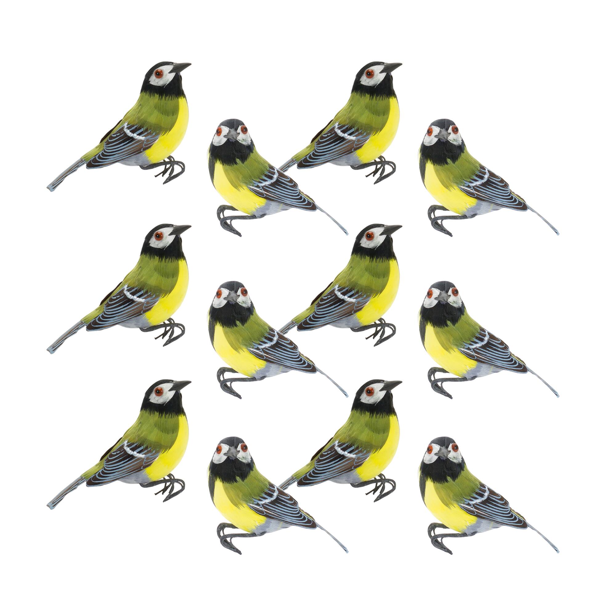 Foam & Feather Birds Decoration Set